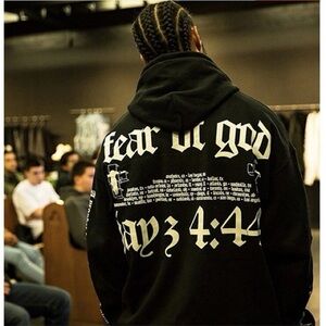 Essentials Fear of God x Jay Z 4:44 Tour Merch Hoodie